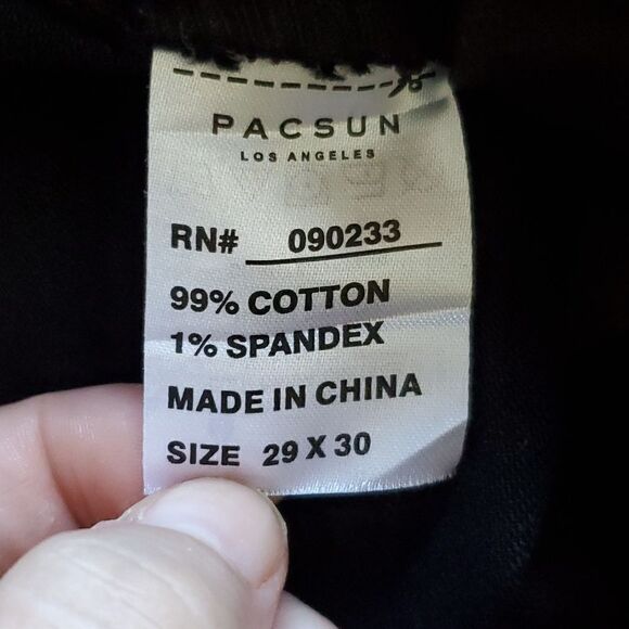 Pacsun Mens Black Skinny Jeans with Lion Cat and Roses Suze 29×30 - Picture 14 of 15